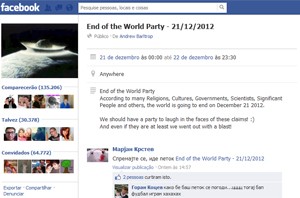 Festa do fim do mundo já tem mais de 135 mil usuários 'confirmados' (Foto: Reprodução)