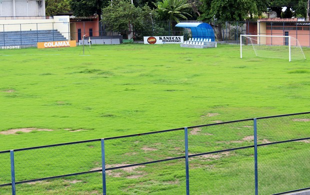 Gramado do Estádio Lindolfo Monteiro (Foto: Wenner Titto)