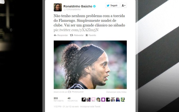 Montagem Ronaldinho Gaucho- Twitter (Foto: Reprodução / Twitter)