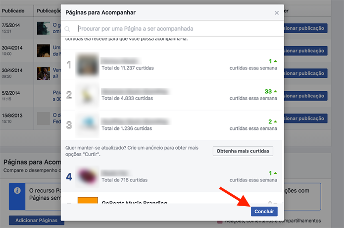 Opção para criar um ranking de comparação de páginas no Facebook (Foto: Reprodução/Marvin Costa)