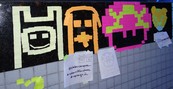 Papéis de post-it viram arte (Katherine Coutinho / G1)