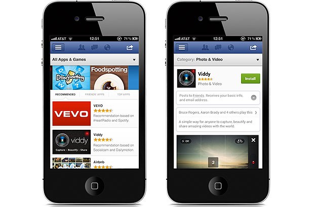 Facebook divulgou imagens de como será o seu centro de aplicativos (Foto: Divulgação)