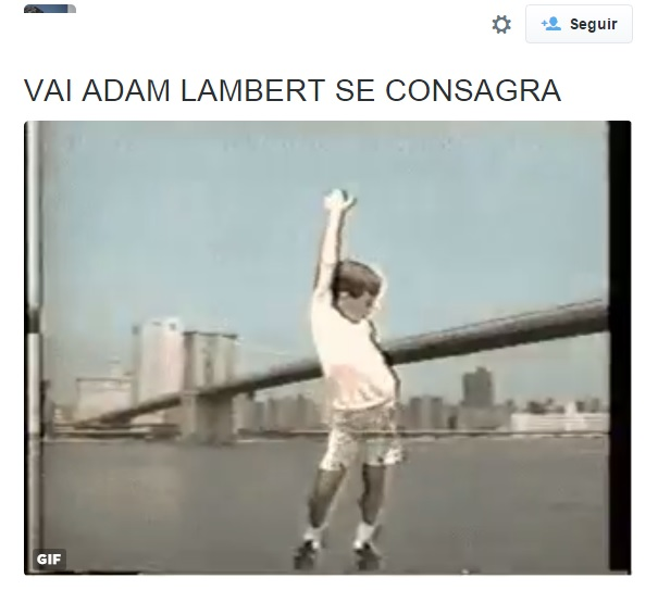 Adam Lambert ganha meme nas redes sociais (Foto: Reprodução/Twitter)
