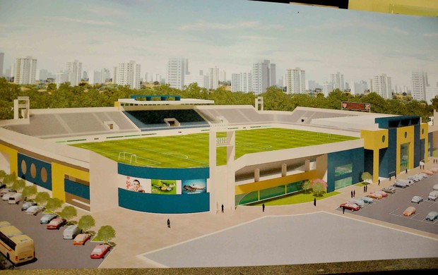 Projeção do novo Estádio Nogueirão, em Mossoró (Foto: Carlos Costa/Divulgação)