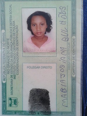 Menina de 13 anos está desaparecida desde quarta-feira (29), em Mossoró (Foto: Arquivo pessoal)