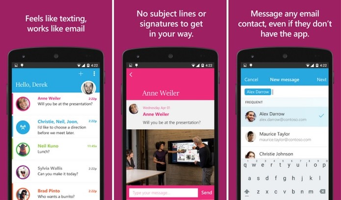 Aplicativo de e-mail da Microsoft, Send é lançado para Android (Foto: Divulgação/Microsoft)