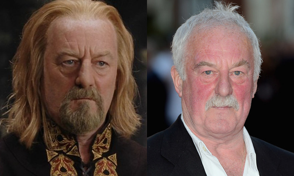 Bernard Hill como Théoden e atualmente (Foto: Divulgação)