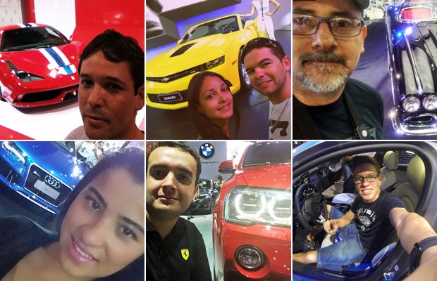 Internautas mandam selfies para o G1 (Foto: VC no AutoEsporte)