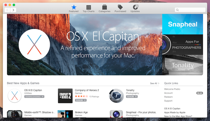 os x el capitan no packages were eligible for install