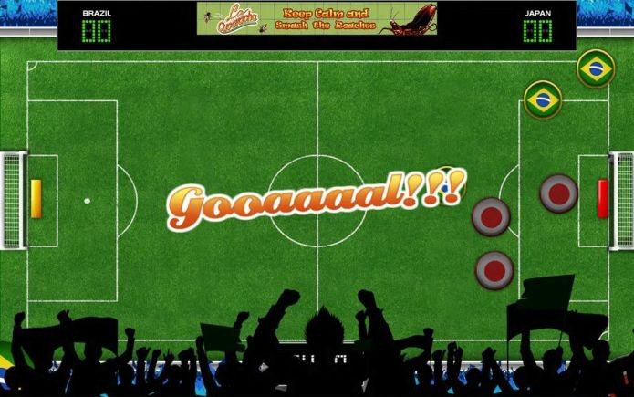 Momento do gol em Button Soccer, da Smyowl (Foto: Divulgação)