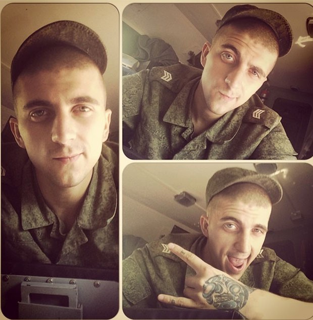 Fotos publicadas pelo soldado russo Alexander Sotkin no Instagram causaram polêmica sobre presença de tropas russas na Ucrânia (Foto: Reprodução/Instagram/sanya_sotkin)