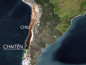 mapa_chile_chaiten (Foto: reprodução TV Globo)