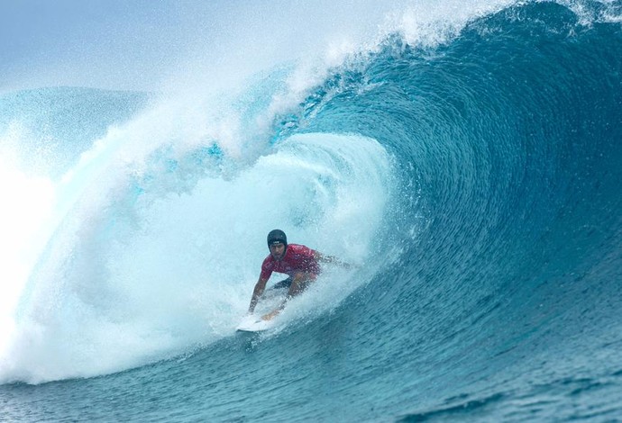 Jeremy Flores circuito mundial surfe Teahupoo (Foto: Divulgação/WSL)