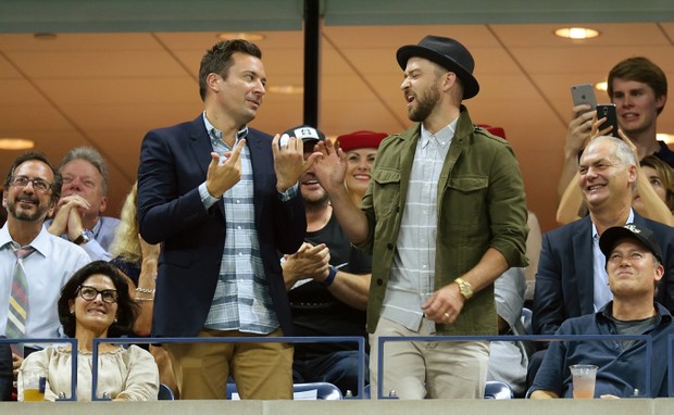 Jimmy Fallon e Justin Timberlake (Foto: AFP)