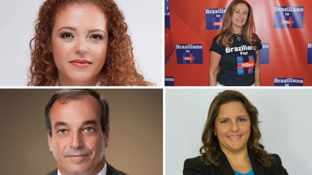  Renata Castro Alves, Margareth Shepard, José Peixoto e Cláudia Mariaca (da esq.para dir.) são candidatos nos EUA (Foto: Divulgação)