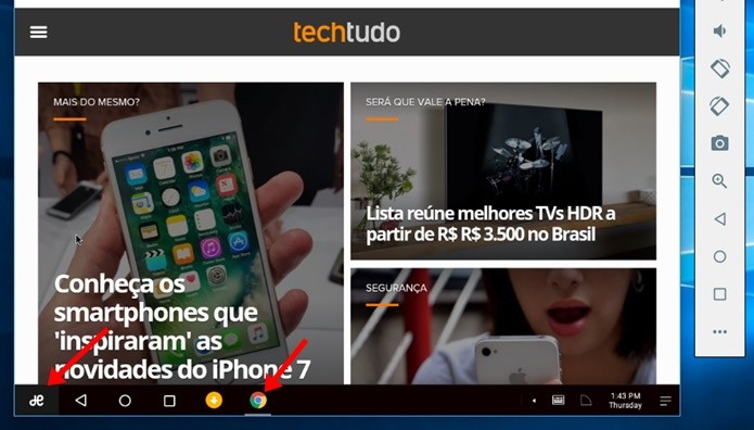 Use o Android 6.0 com apps em janelas dentro do Windows (Foto: Reprodução/Paulo Alves)