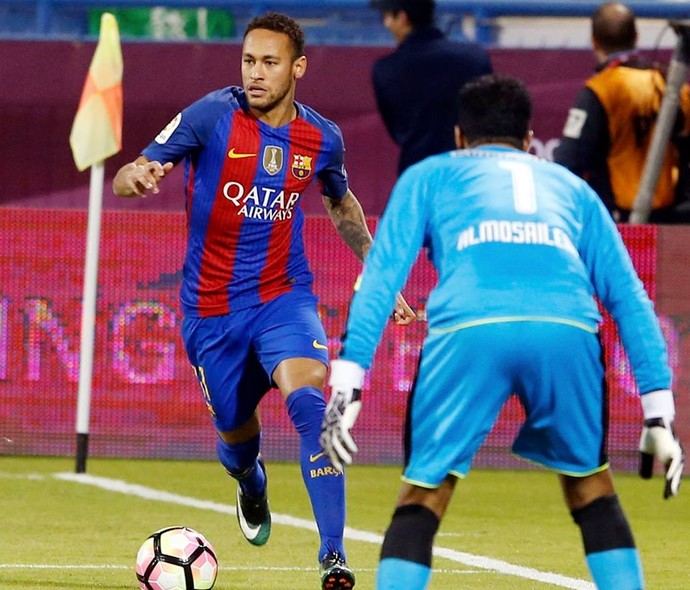 Neymar, Al Ahli x Barcelona (Foto: Reprodução / Facebook)