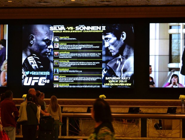 Painel Twitter UFC 148 (Foto: Adriano Albuquerque / Sportv)