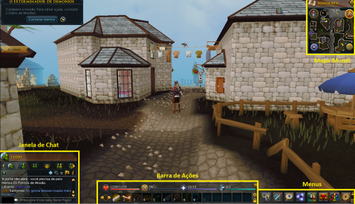 Tela principal de Runescape 3 (Foto: Reprodução/Paulo Vasconcellos)