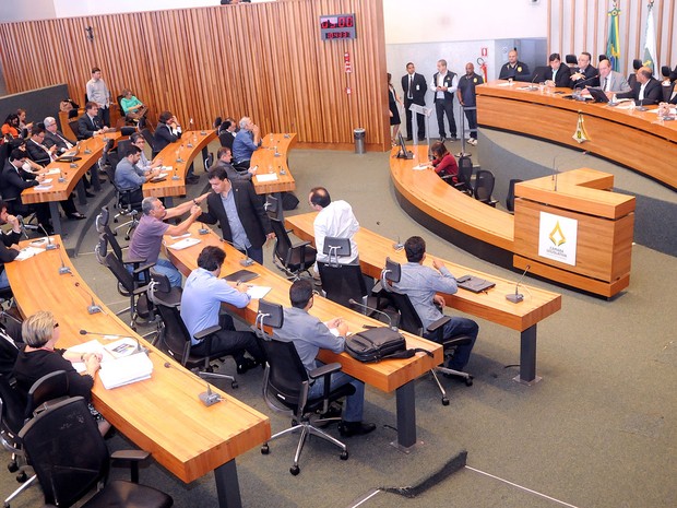 Sessão da CPI da Saúde Câmara Legislativa do Distrito Federal na última quinta-feira (21) (Foto: Rinaldo Morelli/CLDF/Divulgação)