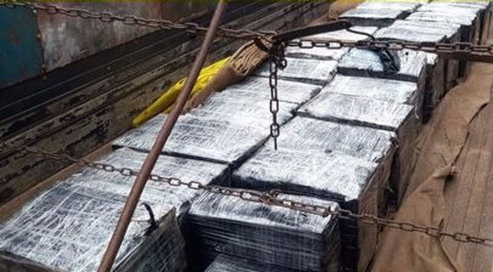 Motorista disse que pegou caminh&atilde;o j&aacute; com a droga para levar at&eacute; SP (Foto: DOF/Divulga&ccedil;&atilde;o)