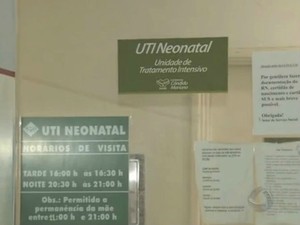 UTI Neonatal da maternidade Cândido Mariano, onde os bebês estão internados para ganhar peso (Foto: Reprodução/TV Morena)