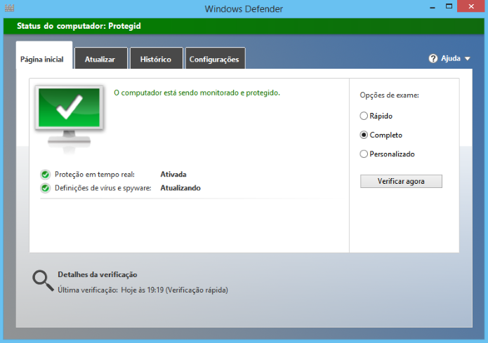 Abra o antivírus e faça uma verificação completa em seu computador (Foto: Reprodução/Helito Bijora)