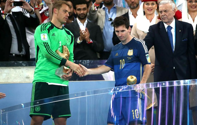 Neuer e Messi Final copa do Mundo (Foto: André Durão)