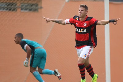 Matheus Sávio comemoração (Foto: Gilvan de Souza / Flamengo) Matheus Sávio comemoração (Foto: Gilvan de Souza / Flamengo)