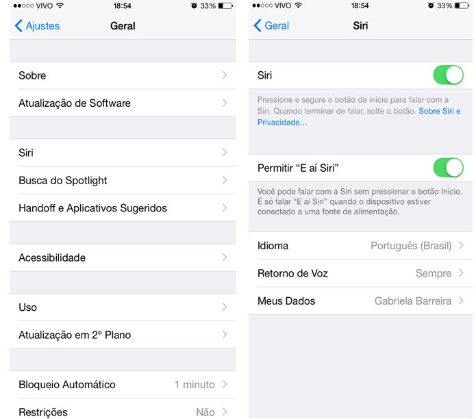 Agora é possível conversar com a Siri em português (Reprodução/ Gabriella Fiszman)