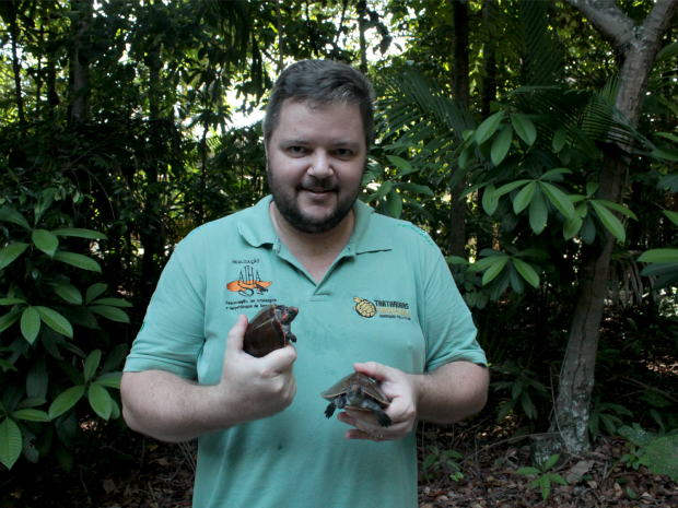 Projeto Tartarugas da Amazônia, criado em 2010, atua na conservação dos quelônios da Amazônia (Foto: Adneison Severiano G1/AM)