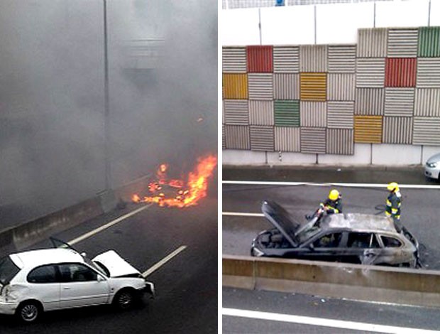 Carro liedson fogo (Foto: Montagem sobre fotos do jornal A Bola e Jornal de Notícias)