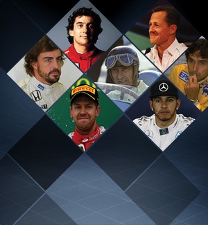 Carrossel os maiores da F1 (Foto: Globoesporte.com) Carrossel os maiores da F1 (Foto: Globoesporte.com)