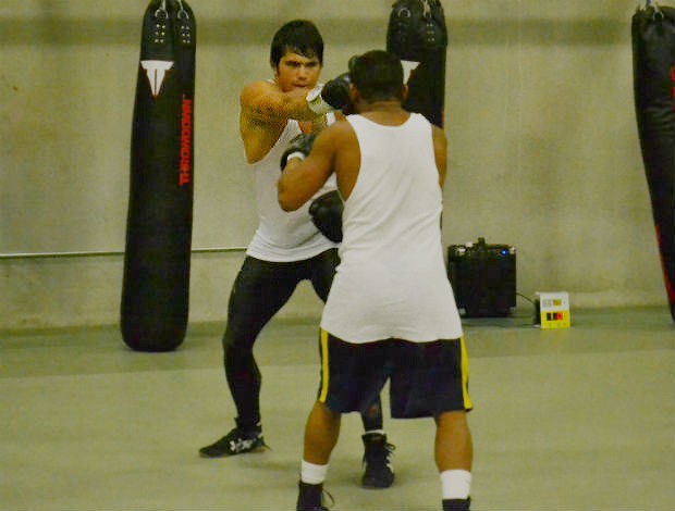 Erick Silva treina com Edelson Silva em Las Vegas (Foto: Adriano Albuquerque/SporTV.com)