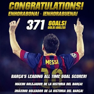 Barcelona fez homenagem para Messi após a partida (Foto: Reprodução/Instagram)
