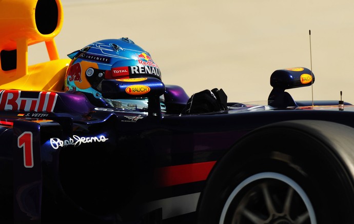 Sebastian Vettel RBR teste Bahrein (Foto: Agência Getty Images)