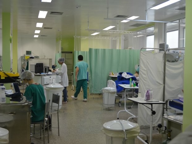 No Hospital Regional de Cacoal, 17 dos 18 leitos estam ocupados (Foto: Paula Casagrande/G1)