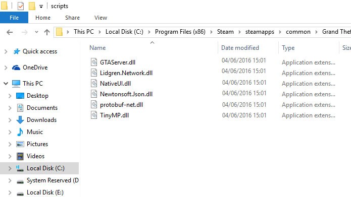 Extraia os arquivos da pasta client do mod para a pasta scripts (Foto: Reprodução/Tais Carvalho)