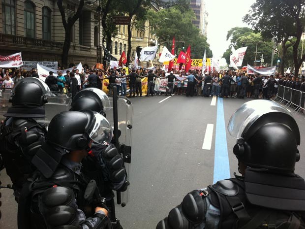 Manifestação no Centro (Foto: Tasso Marcelo/Agência Estado)