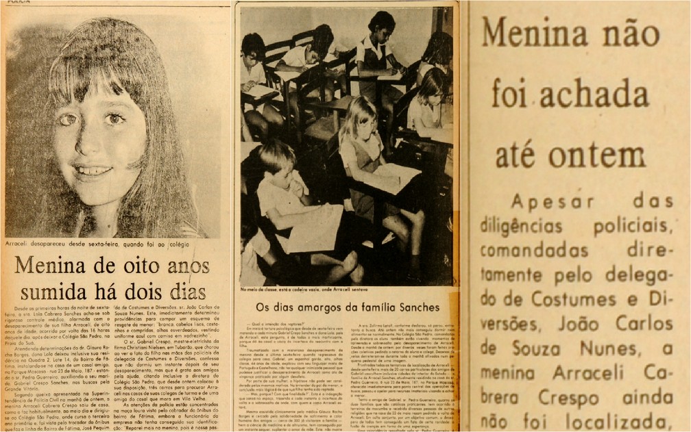 Desaparecimento intrigou família da menina Araceli, no Espírito Santo (Foto: CEDOC/ A Gazeta)