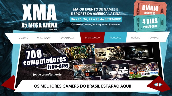 X5 Mega Arena trará torneios e 700 PCs para visitantes jogarem (Foto: Reprodução)