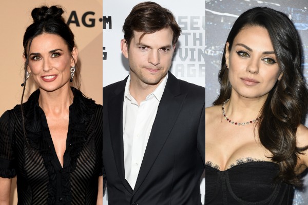 Demi Moore, Ashton Kutcher e Mila Kunis (Foto: Getty Images)