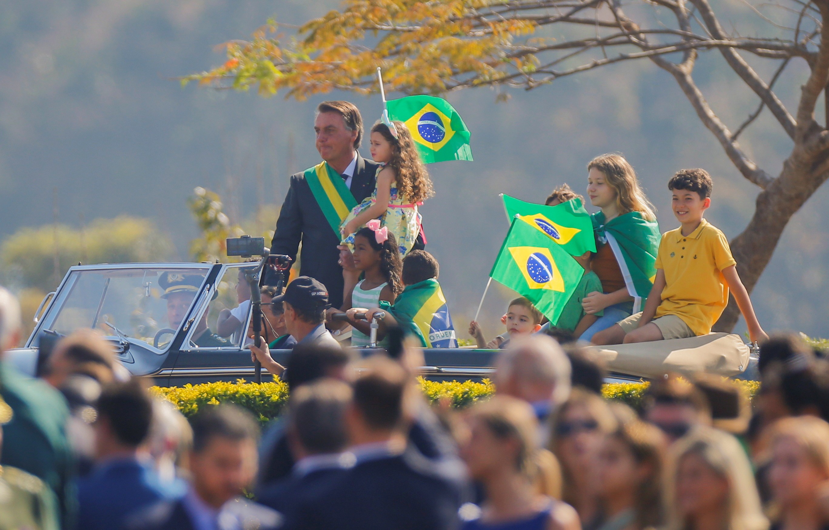 Bolsonaro em cerimônia pelo Dia da Independência, em Brasília (Foto: REUTERS/Adriano Machado)
