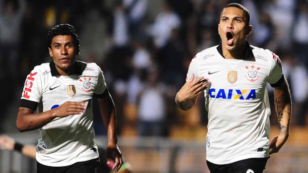 Guerrero comemora, Corinthians x San José (Foto: Marcos Ribolli)