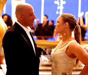 Ronda Rousey com o ator Vin Diesel (Foto: Reprodução / Instagram)