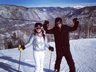 Sthefany Brito esquia com o namorado em Aspen