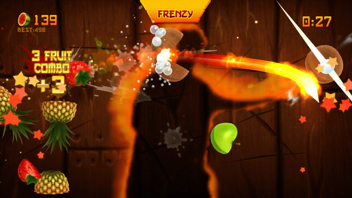 Fruit Ninja Kinect consegue ser mais divertido e dinâmico que sua versão mobile (Foto: Divulgação)
