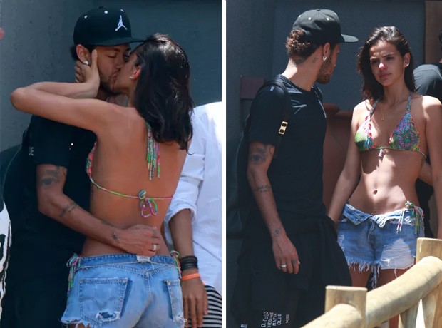 Bruna Marquezine e Neymar se despedem em Noronha (Foto: AgNews) Bruna Marquezine e Neymar se despedem em Noronha (Foto: AgNews)