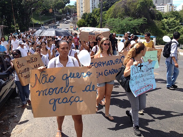protesto (Foto: Gabriel Gonçalves/G1)