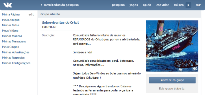As comunidades que eram o ponto alto do Orkut também estão presentes no VK (Foto: Reprodução/Lívia Dâmaso) (Foto: As comunidades que eram o ponto alto do Orkut também estão presentes no VK (Foto: Reprodução/Lívia Dâmaso)) As comunidades que eram o ponto alto do Orkut também estão presentes no VK (Foto: Reprodução/Lívia Dâmaso) (Foto: As comunidades que eram o ponto alto do Orkut também estão presentes no VK (Foto: Reprodução/Lívia Dâmaso))